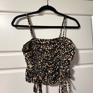 Forever 21 Black and Tan Animal Print Camisole
